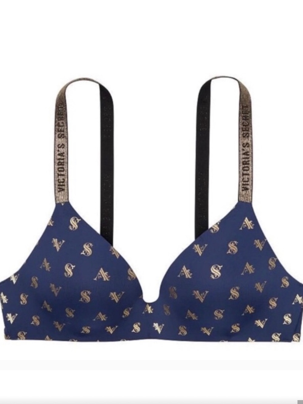 Victoria's Secret Gold Foil T- Shirt Bra
Size 32DDD